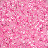 11/0 Delica Bead #0245 Med Crystal Pink Ceylon Lined 5.2g