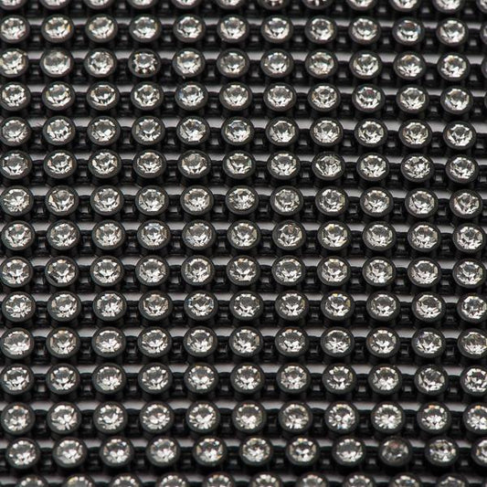 Plastic 2.4mm Black Rhinestone Banding 10yd/pk