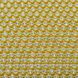 Plastic 2.4mm Yellow Rhinestone Banding 10yd/pk