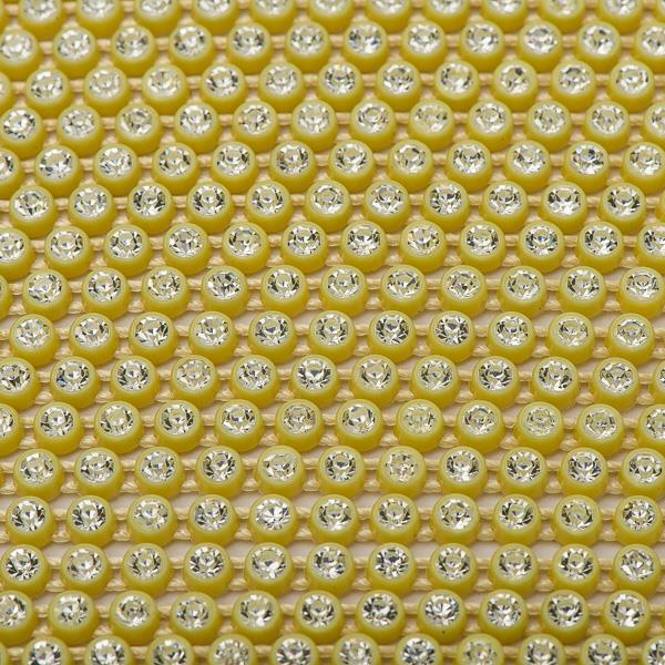 Plastic 2.4mm Yellow Rhinestone Banding by the Yard