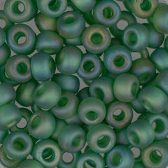 6/0 Miyuki Seed Beads #0146FR Frost Green Rainbow 22g