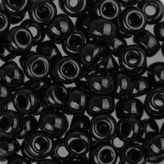 6/0 Miyuki Seed Beads #0401 Opaque Black 22g