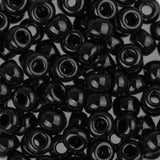 6/0 Miyuki Seed Beads #0401 Opaque Black 22g