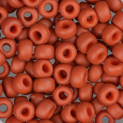 6/0 Miyuki Seed Beads #1236 Opaque Terra Cotta Matte 22g