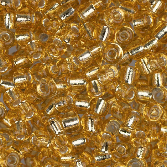 8/0 Miyuki Seed Beads #0003 Silver Lined Gold 22g