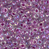 8/0 Miyuki Seed Beads #0264 Magenta Lined Crystal AB 22g