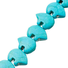 13x18mm Turquoise Blue Zuni Bear (Synthetic) Beads 31/Strand