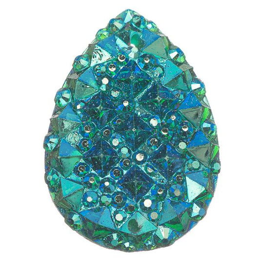 Emerald AB 18x25mm Tear Drop Sew On Stone #9055-12 10/pk