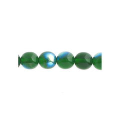 Czech Druk 3mm Beads 62/strand Trans Green AB