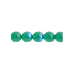 Czech Druk 3mm Beads 62/strand Trans Emerald AB