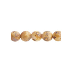 Czech Druk 4mm Beads 45/strand Opaque Light Brown Alabaster Travertine