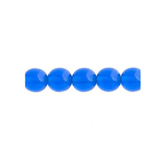 Czech Druk 6mm Beads 31/strand Trans Capri Blue