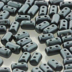 *Czech Rulla Beads Dark Grey Hematite Pastel 22g