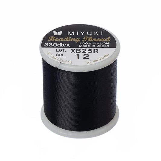 Black Miyuki Beading Thread 50m